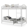 Metal Bunk Bed Twin Over Twin, Heavy Duty Bunkbeds Frame with Arched Guardrail and Safety Ladder, Sturdy Steel Bed, No Box Spring Needed - 4 of 4