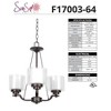 Sunset Lighting Abbot 3-Light Chandelier in Provincial Bronze - 2 of 3