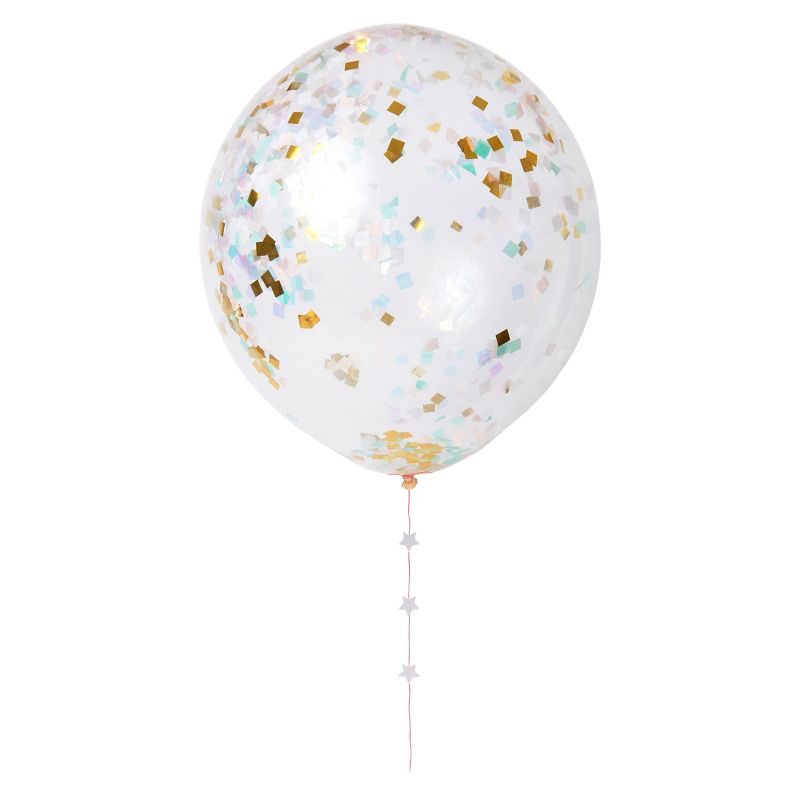 Meri Meri Iridescent Confetti Balloon Kit (Pack of 8), 1 of 4