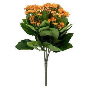 Allstate Floral 14" Amber Kalanchoe Artificial Silk Floral Bouquet - 1 of 4