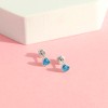 Girls' Sweetheart Screw Back Sterling Silver Earrings -  In Season Jewelry - 4 of 4