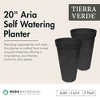 Tierra Verde Aria Indoor Outdoor Self Watering Tall Round Planter, Weatherproof for Patio, Garden, and Porch Use - 2 of 4
