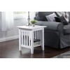 AFI Furnishings Mission End Table Set of 2 WH - 2 of 4