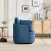33.85" Chenille Swivel Barrel Accent Chair with Curved Back and 360° Base for Living Room or Bedroom-Cuddlewood - 3 of 4