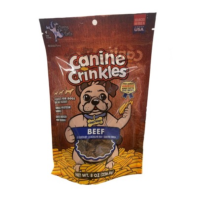 Chasing Our Tails Canine Crinkles Beef Dog Treats 8 oz