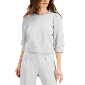 I.N.C International Concepts Womens Heather Belle Sweatshirt, Grey, Small - 1 of 1