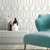 Transform Silver Trellis Peel and Stick Wallpaper - 2 of 4