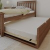 Max & Lily Twin Bed Frame with Trundle, Classic Solid Wood Platform Bed with Storage - 2 of 4