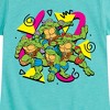 Girls' - Teenage Mutant Ninja Turtles - Retro Character Group Fitted Short Sleeve Graphic T-Shirt - 2 of 4