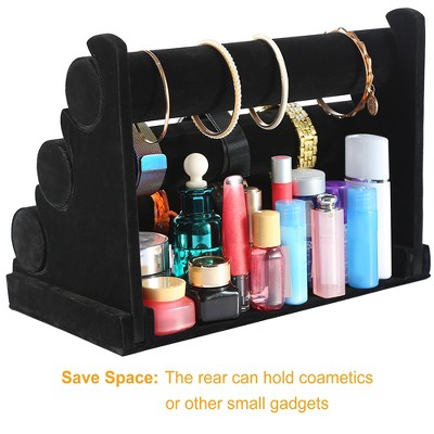 Black Velvet 3-Tier Jewelry Stand Organizer