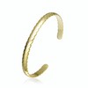 14K Gold-Plated Leaf Cuff Bracelet, showcasing a delicate and nature-inspired design that adds a touch of elegance to any outfit. - 2 of 4