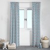 Bacati - Grey/Aqua Triangles Boys Cotton Printed Single Window Curtain Panel - 2 of 4