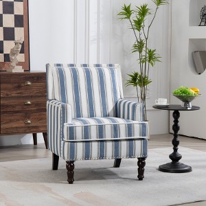 GDFStudio Galilea Contemporary Upholstered Accent Chair with Nailhead Trim - 1 of 4