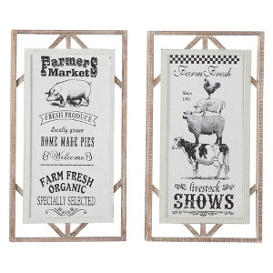 Farmhouse Wood Sign Wall Decor: Olivia & May, Vertical Panels for Kitchen & Utility Room - 1 of 4