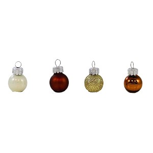 Craftoutlet.Com 0.5 Inch Mini Glass Ball Ornament Set Christmas Tree Ornament Sets - 1 of 3