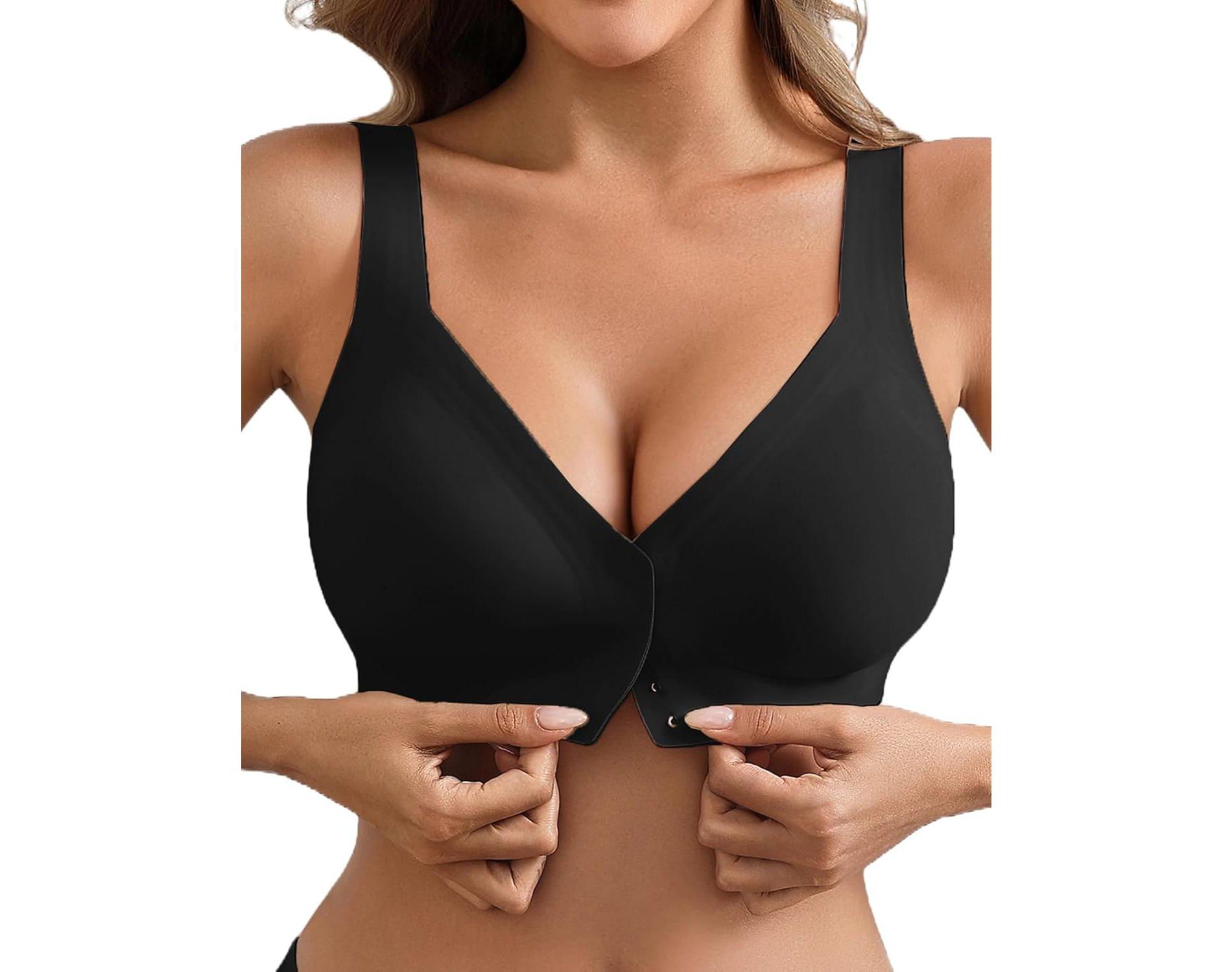 Avidlove Bras for Women No Underwire Front Closure Bra Seamless Bralette Full Coverage Everyday Wireless Brassiere