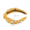Unique Bargains Women's Knotted Simulated Pearl Rhinestones Headband 1.18" Wide 1Pc - 4 of 4