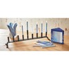 tag Black Hand Forged Iron Artisan Menorah 17.0L x 3.0W x 5.0H inches - 2 of 2