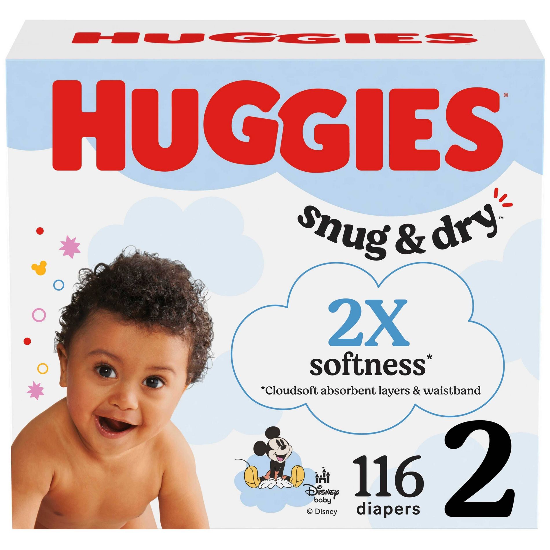 Huggies Snug & Dry Diapers   -Size 2 - 234ct