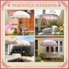 LAGarden Palm Springs 6Ft Patio Fringe Umbrella with Tassel Carry Bag Outdoor Vintage Wood Garden Parasol - 3 of 4