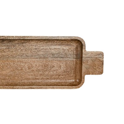 Natural Mango Wood 27 Inch Rustic Serving Tray