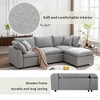 CLIHOME Down Filled Upholstery Convertible Sectional Sofa, L Shaped Couch with Reversible Chaise - 4 of 4