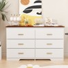 TiramisuBest Modern Drawer Cabinet,Buffet Sideboard Storage Cabinet with Gold Metal Handle - 2 of 4
