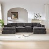 MYINDA 137'' Oversized 6-Seater Sectional Sofa, Chenille Cloud Couch for Living Room, Apartments, Offices - 3 of 4