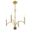 Livex Lighting Wisteria 4 - Light Chandelier in  Satin Brass - 4 of 4