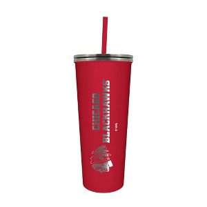 NHL Chicago Blackhawks 24oz Skinny Tumbler with Straw - 1 of 4