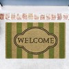 VCNY 1'6"x2'6" Welcome Green Striped Coir Outdoor Doormat Olive Green - 3 of 4