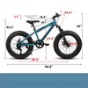 DSVIMOY Bicycles, 20 Inch Mountain Bike for Men and Women, 7 Speed Mountain Bike, Blue, 59.8"*24.4"*35" - 3 of 4