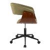 TiramisuBest Mid - Century Modern Black Metal & Walnut Office Chair in Green Fabric, Adjustable Height (Indoor, 250 lbs Limit, Assembly Required) - 2 of 4