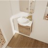 21.30"Soft Close Doors Bathroom Vanity With Sink,16 Inch For Small Bathroom,Imitative Oak - 4 of 4