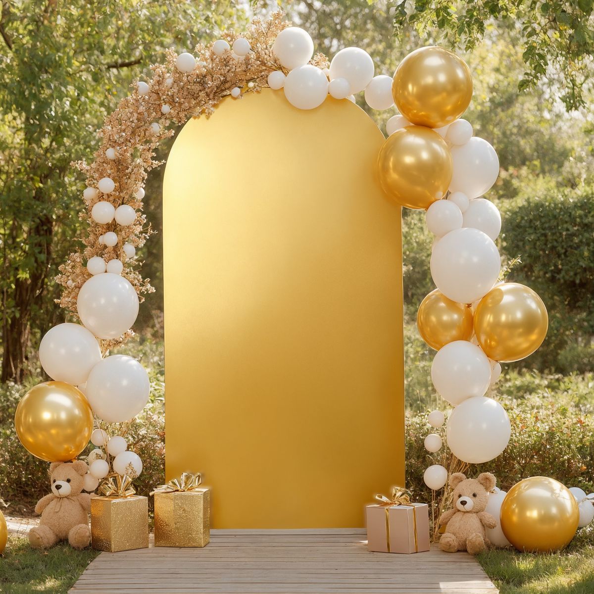 Arch Backdrop Cover 6ft Stretchy Backdrop Gradient Color Undersea Arched Stand Covers for Birthday Wedding Birthday Party Decoration, Multicolored - thumbnail 2