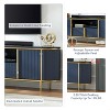 SinCiDo Luxury 70" Fluted TV Stand, Modern TV Console for TVs Up to 80 inches, Faux Marble Top & Curved Design - 4 of 4