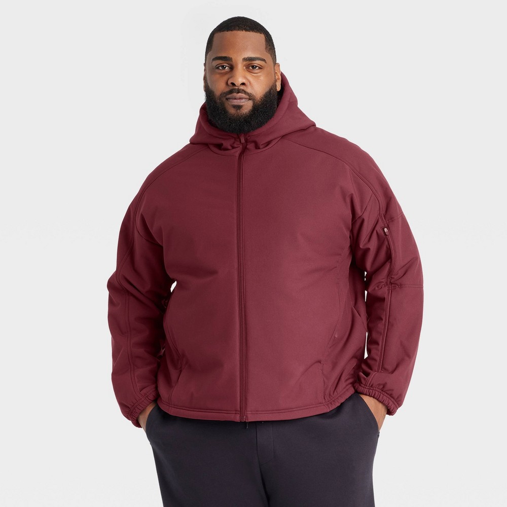 Men's Big High Pile Fleece Lined Jacket - All In Motion™ Berry Red 4XL