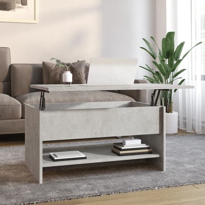 vidaXL Coffee Table Concrete Gray 31.5 in.x19.7 in.x15.7 in. Engineered Wood