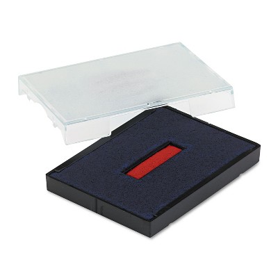 Identity Group Trodat T4727 Dater Replacement Pad 1 5/8 x 2 1/2 Blue/Red P4727BR