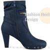 Perphy Women's Round Toe Platform Block Heels Mid-Calf Boots - 4 of 4