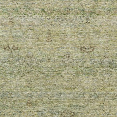 HomeRoots 3' X 5' Green And Gold Oriental Washable Indoor Outdoor Area Rug