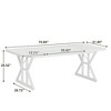 NicBex 70.86" Rectangle Dining Table Modern Center Table with Wood Tabletop for Living Room & Office - 3 of 4