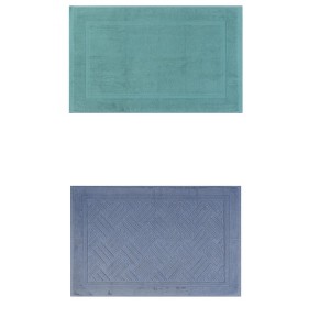 Unique Bargains 2Pcs Cotton Banded Reversible Soft Plush Absorbent Bathtub Mat - 1 of 4