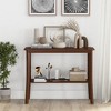Costway 2-tier Console Entryway Table Wooden Sofa Behind Couch Table 38'' x 14'' x 30'' - 4 of 4