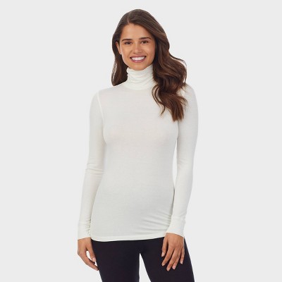 Warm Essentials By Cuddl Duds Women's Smooth Stretch Thermal Scoop