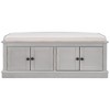 YOOCOZZ Solid Wood Storage Shoe Bench with Removable Cushion,Adjustable Shelves and 4 Doors - 2 of 4