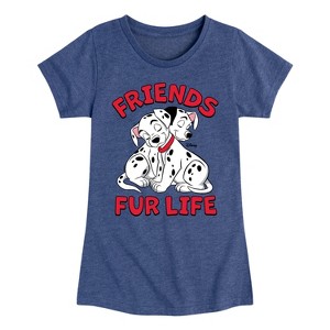 Girls' - Disney - 101 Dalmatians Friends Fur Life Pups Fitted Short Sleeve Graphic T-Shirt - 1 of 4