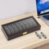 YIYIBYUS Knife Display Case Knife Case Box Storage for 8 Pocket Knives with Glass Window - 2 of 4