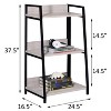 VYNXARIA Natural and Black Ladder Bookshelf - 3 of 4