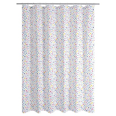 Allure Home Creations Confetti Dot Kids' Shower Curtain: Polka Dots, 72"x70", Machine Washable